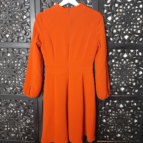 Long sleeve dress by CUE, size 8, burnt orange - Picture 3 of 5